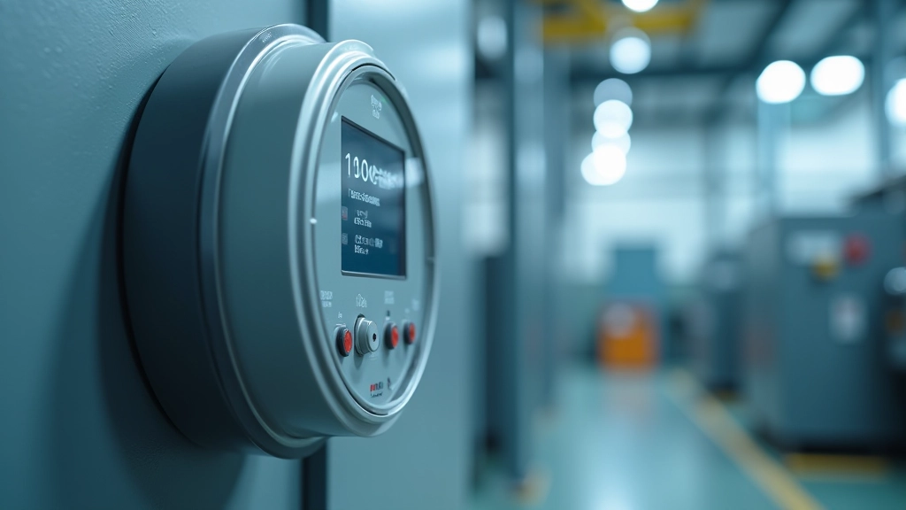 Stromzähler und Energiemessgeräte in einem modernen Industriebetrieb